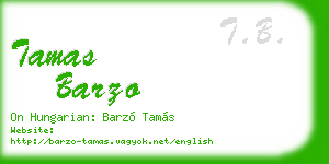 tamas barzo business card